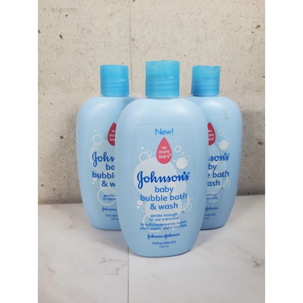 3 - Johnson‎ & Johnson's Baby Bubble Bath Gentle No Tears ORIGINAL Formula HTF